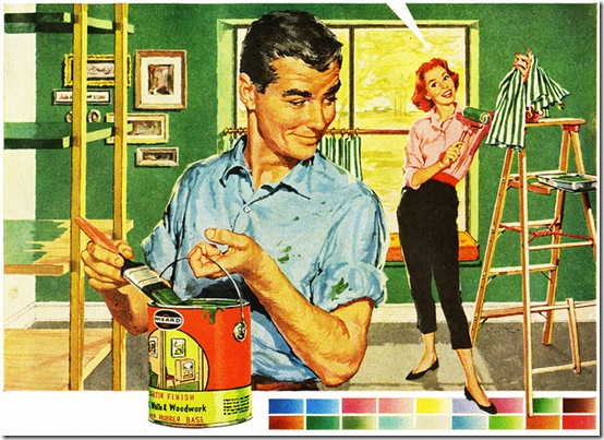 1950s paint ad, couple painting their house_thumb[2]